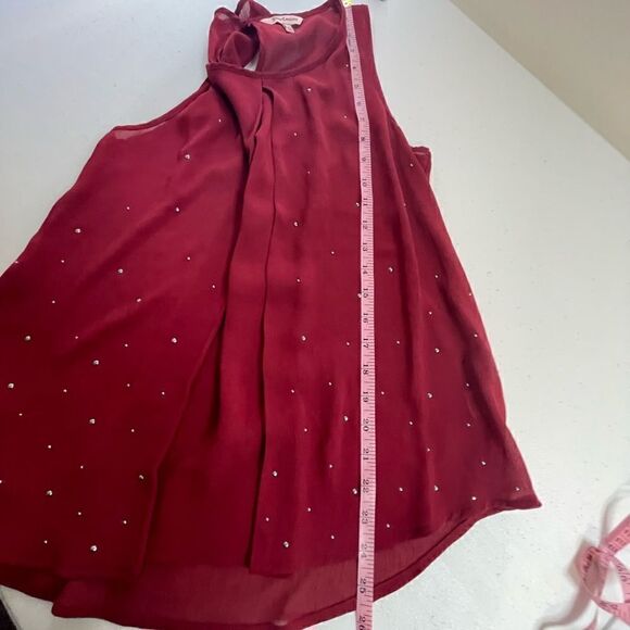 Juicy Couture sheer blouse tank beaded small - Picture 4 of 6